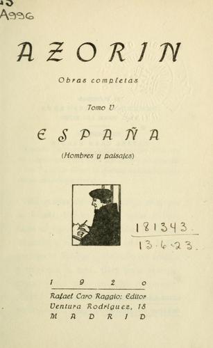 Portada de Obras completas