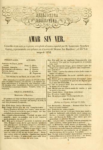 Portada de Amar sin ver