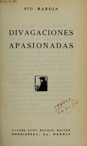 Portada de Divagaciones apasionadas