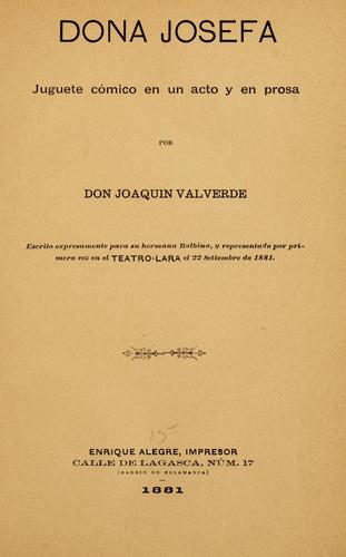 Portada de Doña Josefa