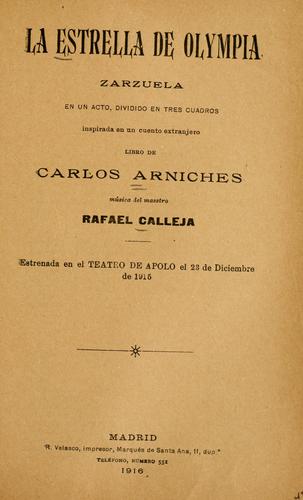 Portada de La estrella de Olympia