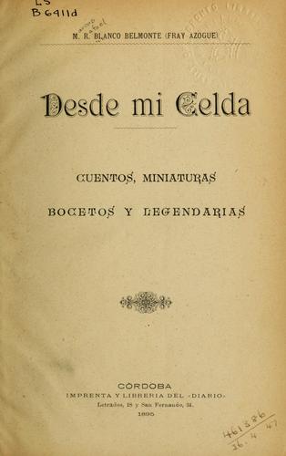 Portada de Desde mi celda