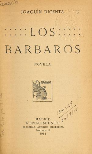 Portada de Los bárbaros