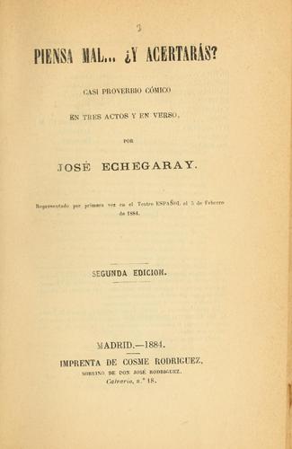 Portada de Piensa mal ... y acertaras?