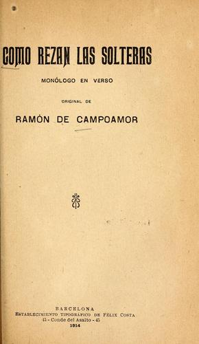 Portada de Como rezan las solteras