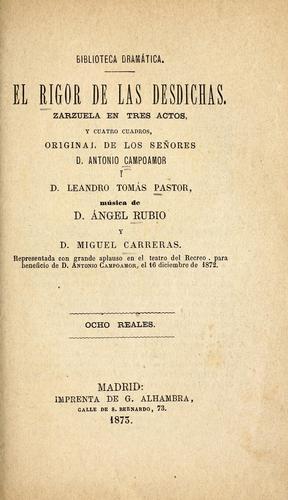Portada de El rigor de las desdichas