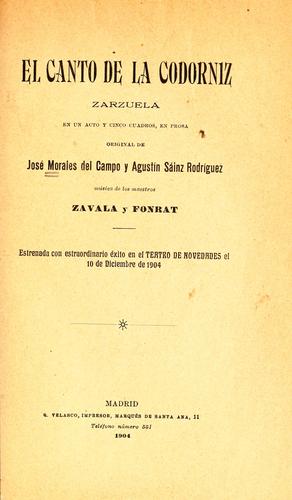 Portada de El canto de la codorniz