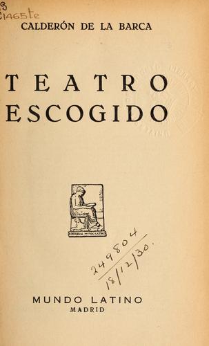 Portada de Teatro escogido