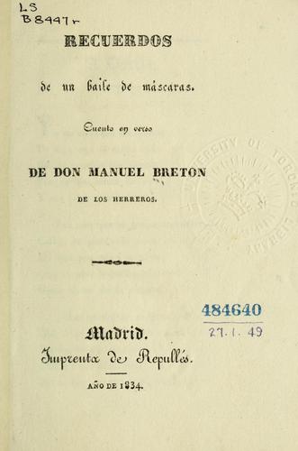Portada de Recuerdos de un baile de máscaras