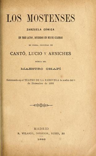 Portada de Los mostenses
