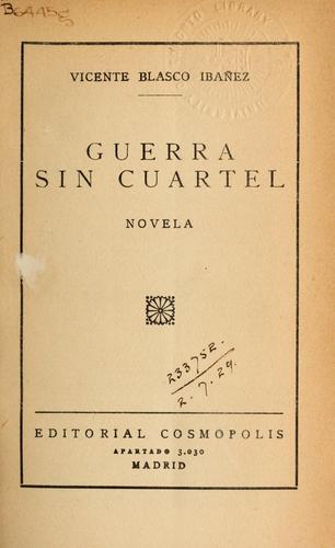 Portada de Guerra sin cuartel
