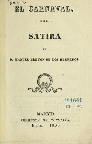 Portada de El carnaval
