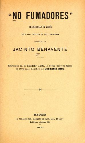 Portada de "No fumadores"