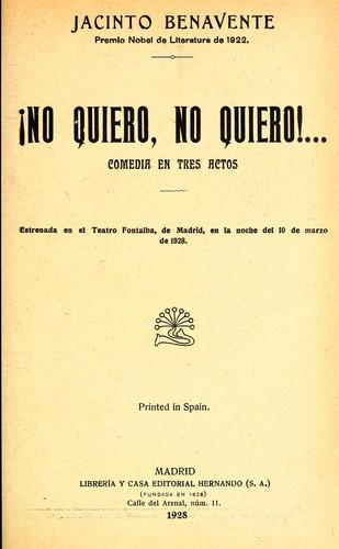Portada de No quiero, no quiero!