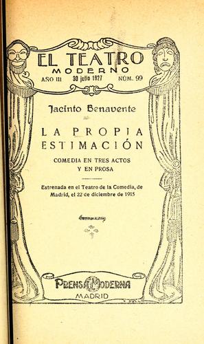 Portada de La propia estimación