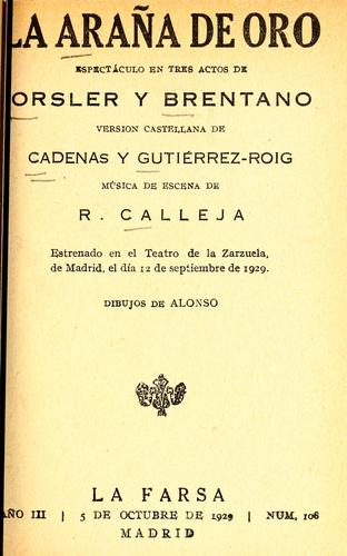 Portada de La araña de oro