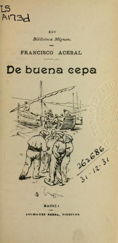 Portada de De buena cepa
