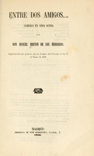 Portada de Entre dos amigos
