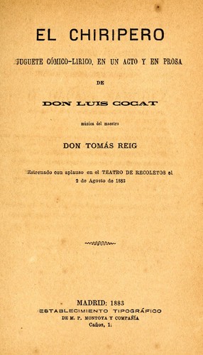 Portada de El chiripero