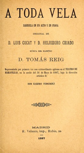 Portada de A toda vela