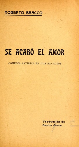 Portada de Se acabó el amor