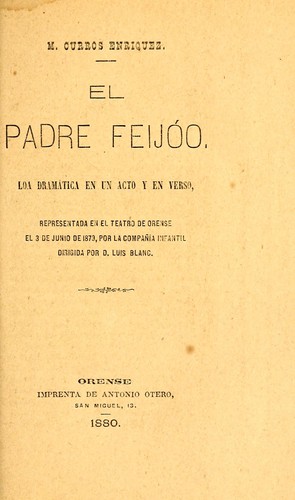Portada de El padre Feijóo