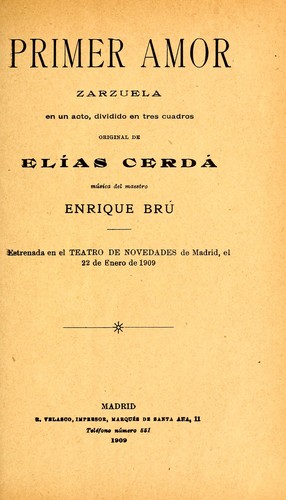 Portada de Primer amor