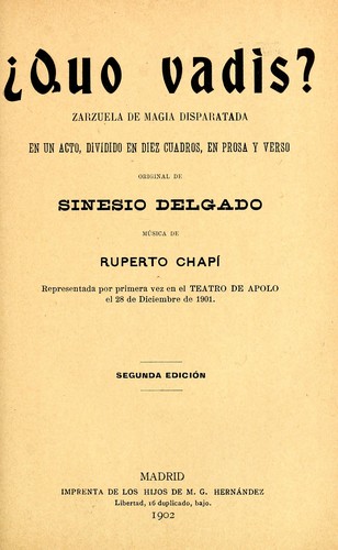 Portada de ?Quo vadis?