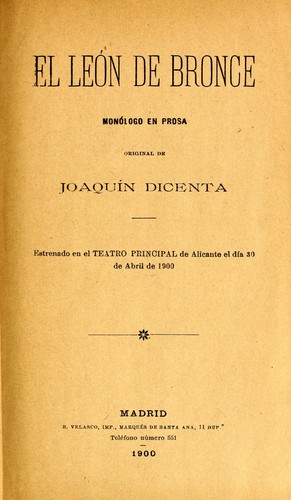 Portada de El león de bronce