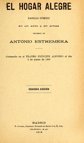 Portada de El hogar alegre