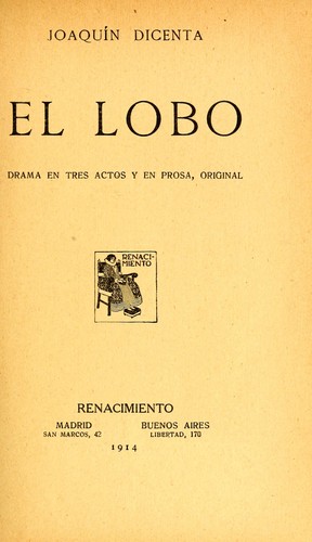 Portada de El lobo