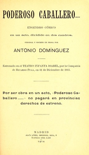Portada de Poderoso caballero