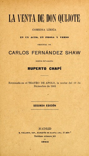 Portada de La venta de don Quijote