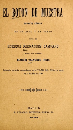 Portada de El botón de muestra
