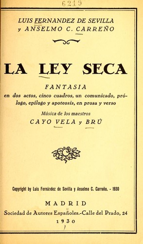 Portada de La ley seca