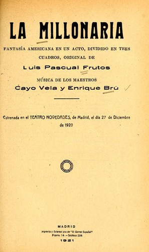Portada de La millonaria