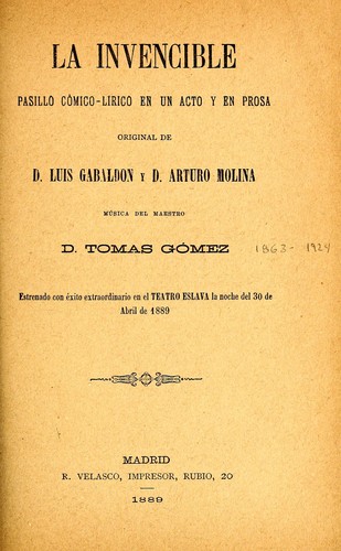 Portada de La invencible
