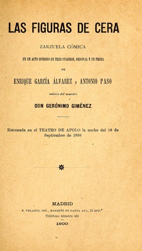 Portada de Las figuras de cera