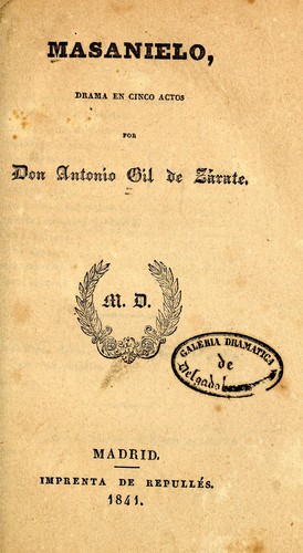 Portada de Masanielo