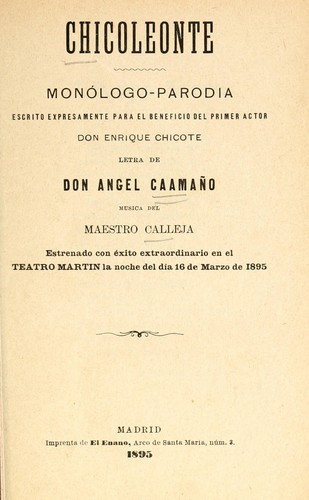 Portada de Chicoleonte