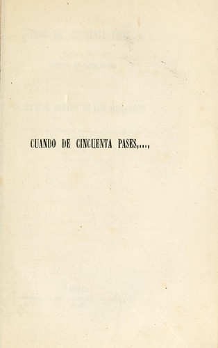 Portada de Cuando de cincuenta pases