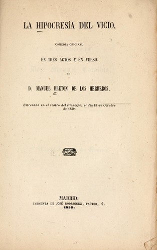 Portada de La hipocresía del vicio