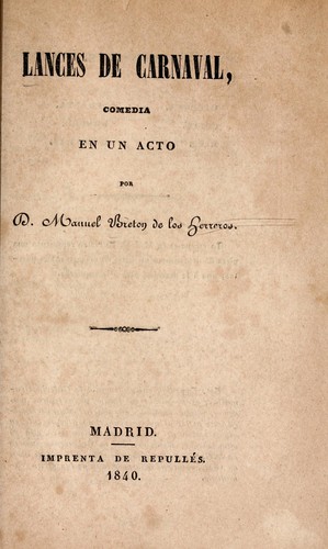Portada de Lances de carnaval