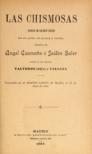 Portada de Las chismosas