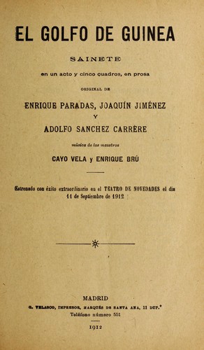 Portada de El golfo de Guinea