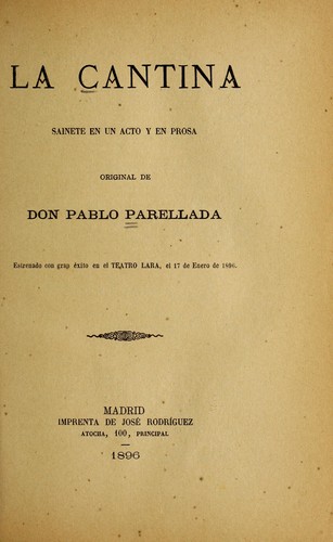 Portada de La cantina