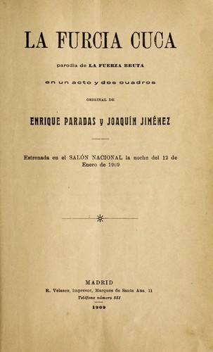 Portada de La furcia cuca