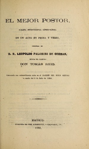 Portada de El mejor postor