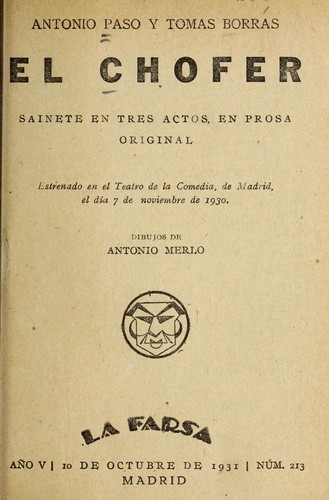 Portada de El cho fer