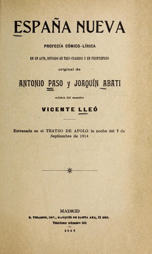 Portada de España nueva